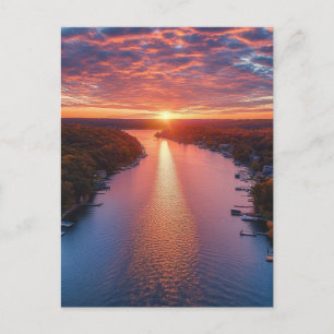 Lake of the Ozarks schwarz und weiß Feiertagspostkarte