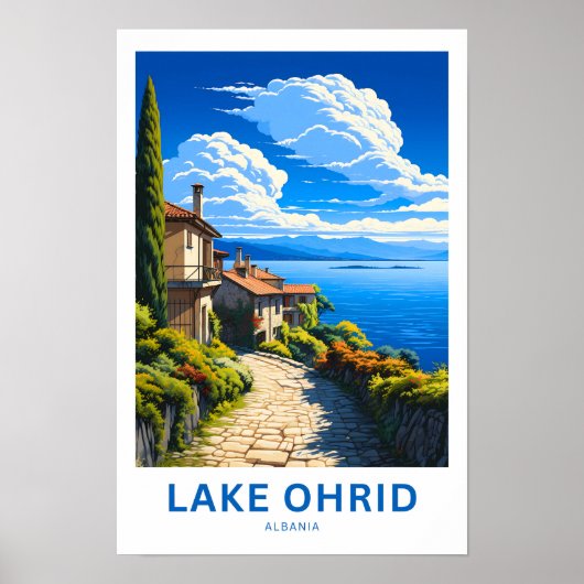 Lake Ohrid Albanien Travel Print Poster (Vorne)
