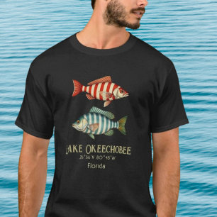 Lake Okeechobee Florida nautische Fischbekleidung  T-Shirt