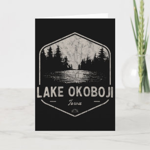 Lake Okoboji Iowa Outdoors Vintage Karte