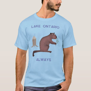 Lake Ontario Biber Benutzerdefinierter Text T-Shirt