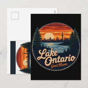Lake Ontario EST 1656 Streifen  Feiertagspostkarte