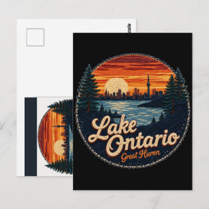 Lake Ontario EST 1656 Streifen  Postkarte