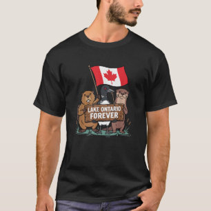 Lake Ontario Forever Tiere Flagge Lustig Anti-See T-Shirt
