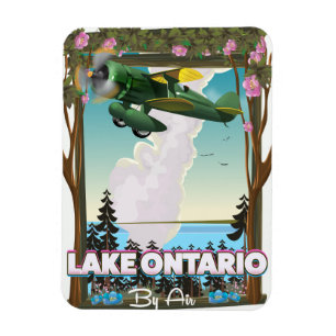 Lake Ontario Nordamerikanisches Flugposter Magnet