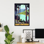 Lake Ontario Retro Roger Broders Travel Poster New (Heimbüro)