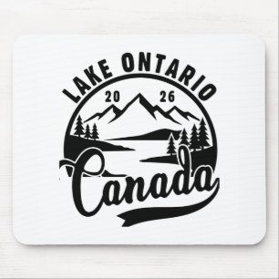 Lake Ontario Schwarz-Weiß-Grafik Mousepad
