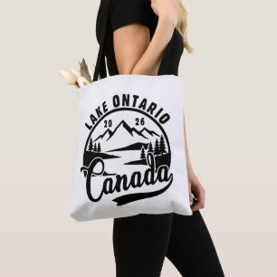 Lake Ontario Schwarz-Weiß-Grafik Tasche