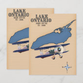 Lake Ontario USA Kanada Karte (Vorne/Hinten)