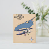 Lake Ontario USA Kanada Karte (Stehend Vorderseite)