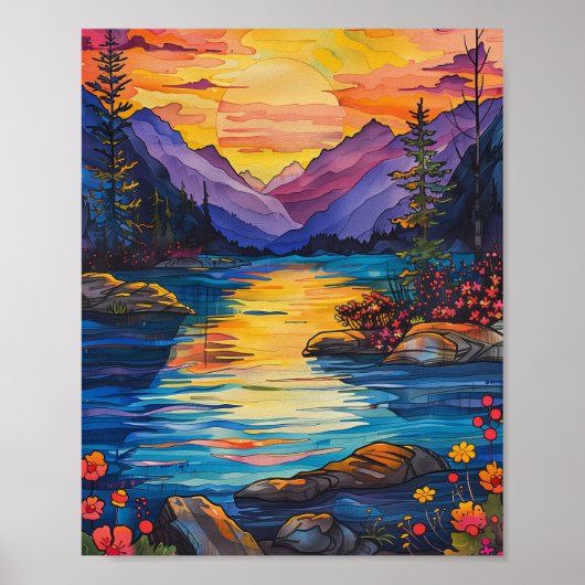 Lake Painting Poster (Vorne)