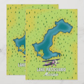 Lake Pátzcuaro Mexico Lake Map (Vorne/Hinten)
