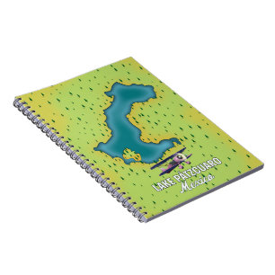 Lake Pátzcuaro Mexico Lake Map Notizblock