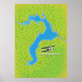 Lake Pend idaha Lake Map Poster (Vorne)