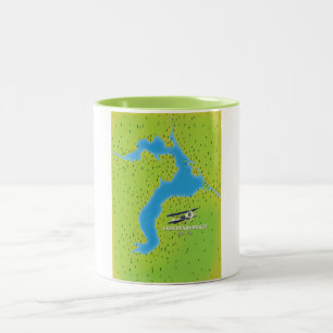 Lake Pend idaha Lake Map Zweifarbige Tasse