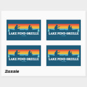 Lake Pend Oreille Idaho Canoe Rechteckiger Aufkleber (Blatt)