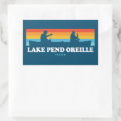 Lake Pend Oreille Idaho Canoe Rechteckiger Aufkleber (Tasche)