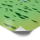 Lake Pend Oreille Idaho Karte Poster (Ecke)