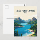 Lake Pend Oreille Idaho Postkarte (Vorne/Hinten)