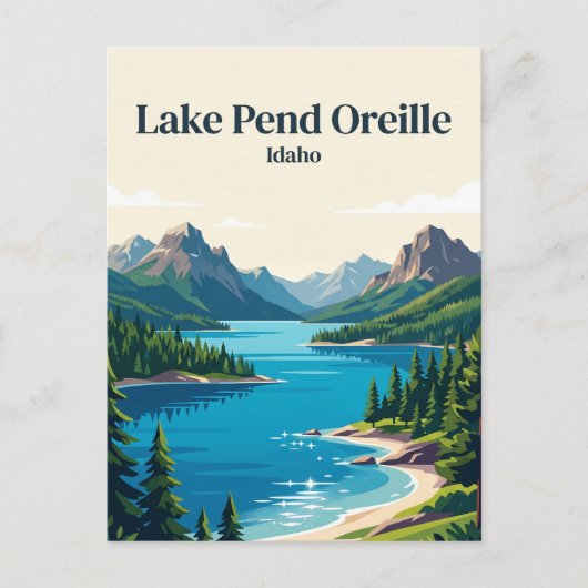 Lake Pend Oreille Idaho Postkarte (Vorderseite)