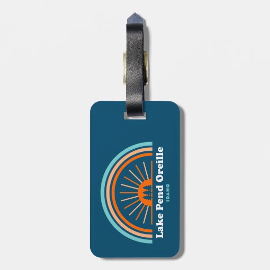 Lake Pend Oreille Idaho Rainbow Gepäckanhänger (Rückseite vertikal)