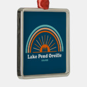 Lake Pend Oreille Idaho Rainbow Ornament Aus Metall (Rechts)