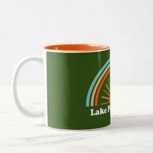 Lake Pend Oreille Idaho Rainbow Zweifarbige Tasse (Links)