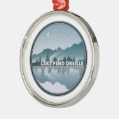 Lake Pend Oreille Idaho Reflektion Ornament Aus Metall (Links)