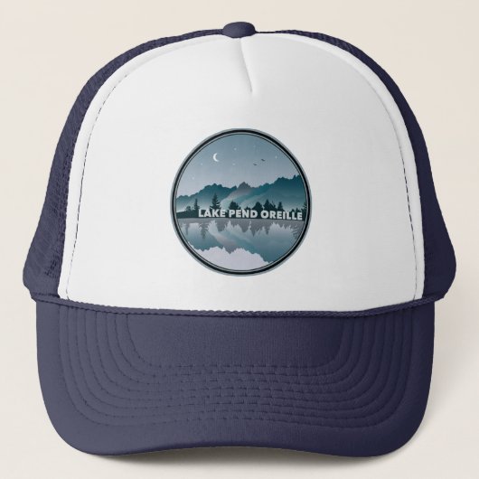 Lake Pend Oreille Idaho Reflektion Truckerkappe (Vorderseite)
