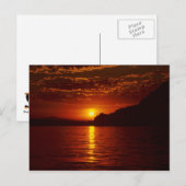 Lake PendOreille Silhouette Sunset, Bayview, Idaho Postkarte (Vorne/Hinten)