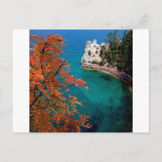 Lake Pictured Rocks Shore Superior Michigan Postkarte (Vorderseite)