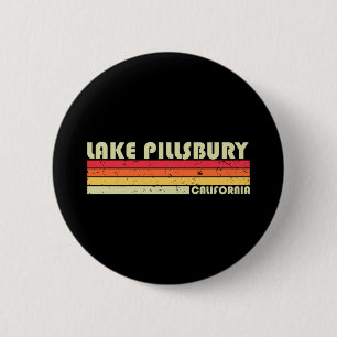 Lake Pillsbury Kalifornien lustiges Angeln Camping Button