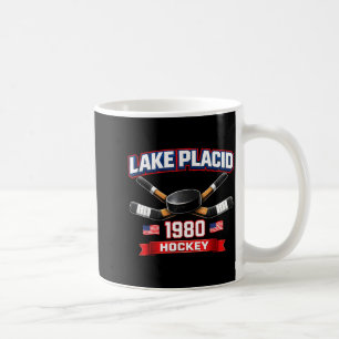 Lake Placid 1980 Hockey Vintage USA Puck New York Kaffeetasse