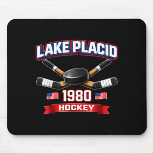 Lake placid 1980 Hockey Vintage USA Puck New York Mousepad