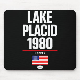 Lake placid 1980 Hockey Vintage USA Puck New York Mousepad