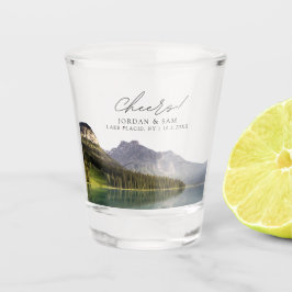 Lake Placid Foto Gastgeschenk Hochzeit Cheatglas Schnapsglas