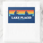 Lake Placid New York Canoe Rechteckiger Aufkleber (Tasche)