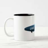 Lake Placid New York Fish Zweifarbige Tasse (Links)