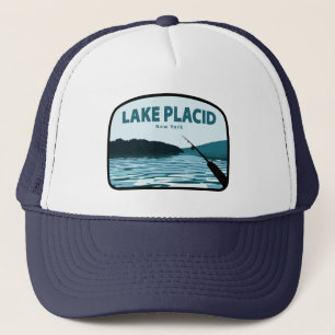 Lake Placid New York Fishing Rod Truckerkappe