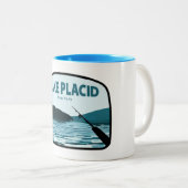 Lake Placid New York Fishing Rod Zweifarbige Tasse (VorderseiteRechts)