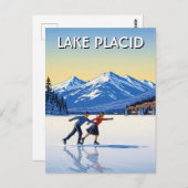 Lake Placid New York Ice Skaten Travel Postkarte (Vorne/Hinten)
