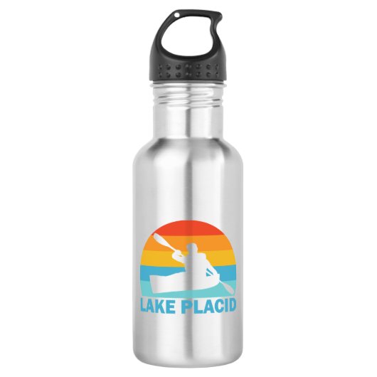 Lake Placid New York Kayak Edelstahlflasche (Vorderseite)