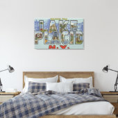 Lake Placid, New York - Large Letter Scenes Leinwanddruck (Insitu (Schlafzimmer))