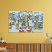 Lake Placid, New York - Large Letter Scenes Leinwanddruck (Insitu (Wohnzimmer))