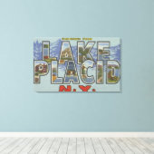 Lake Placid, New York - Large Letter Scenes Leinwanddruck (Insitu (Holzboden))