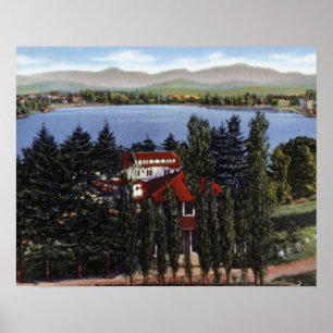 Lake Placid New York Mirror Lake Inn Poster
