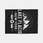 Lake Placid New York - Mountain Skiing Wanderfisch Fleecedecke (Vorderseite (Horizontal))