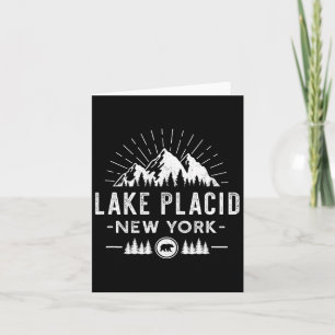 Lake Placid New York - Mountain Skiing Wanderfisch Karte