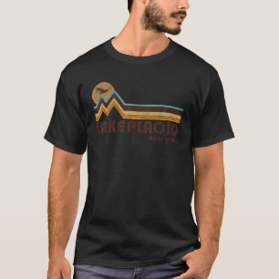 Lake Placid New York NY 70er 80er Retro-Stil Vinta T-Shirt