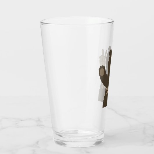 Lake Placid New York Peace Bear Glas (Rechts)